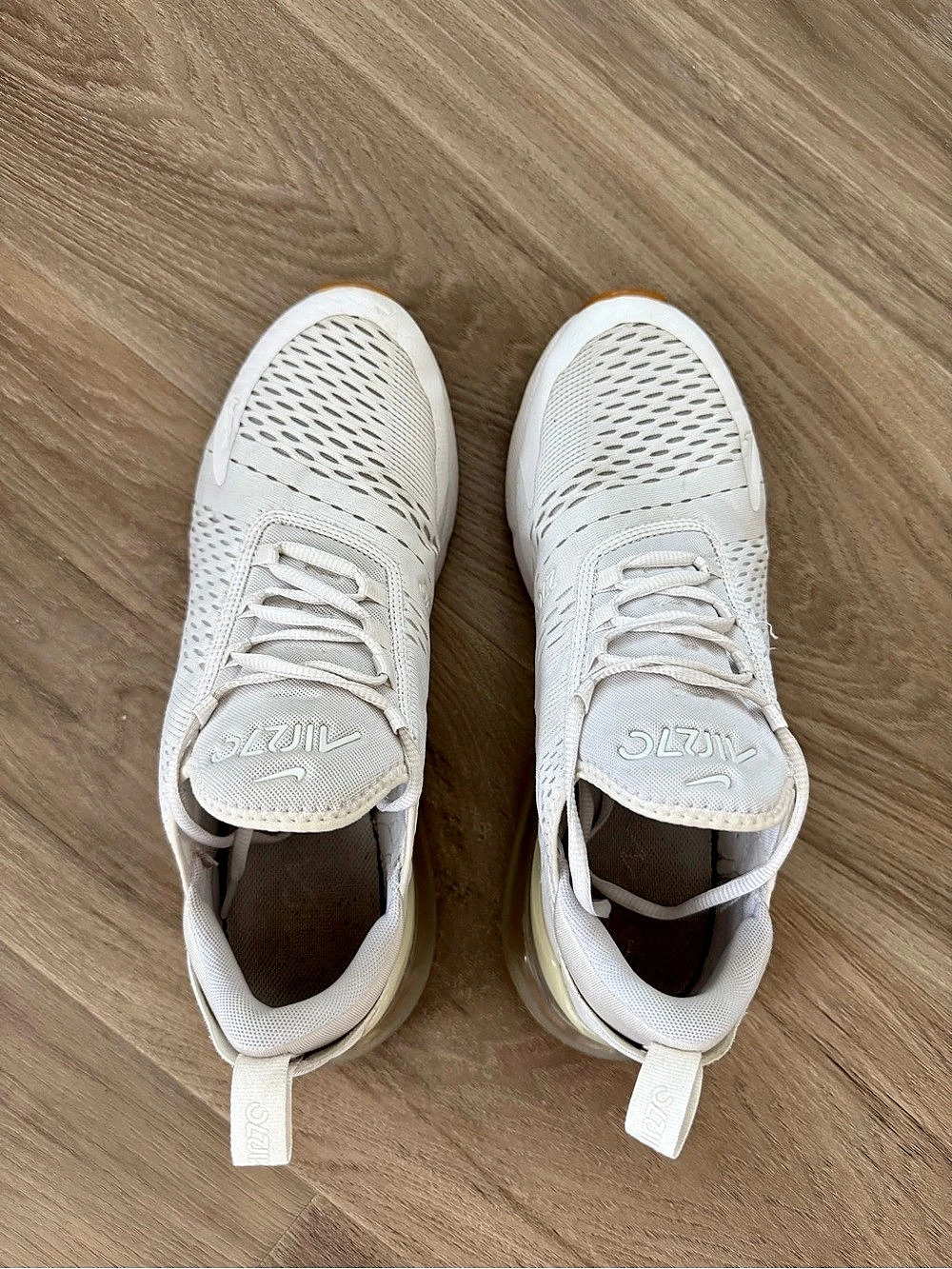 Nike Air Max 270 Athletic Shoes White & Brown US 10.5